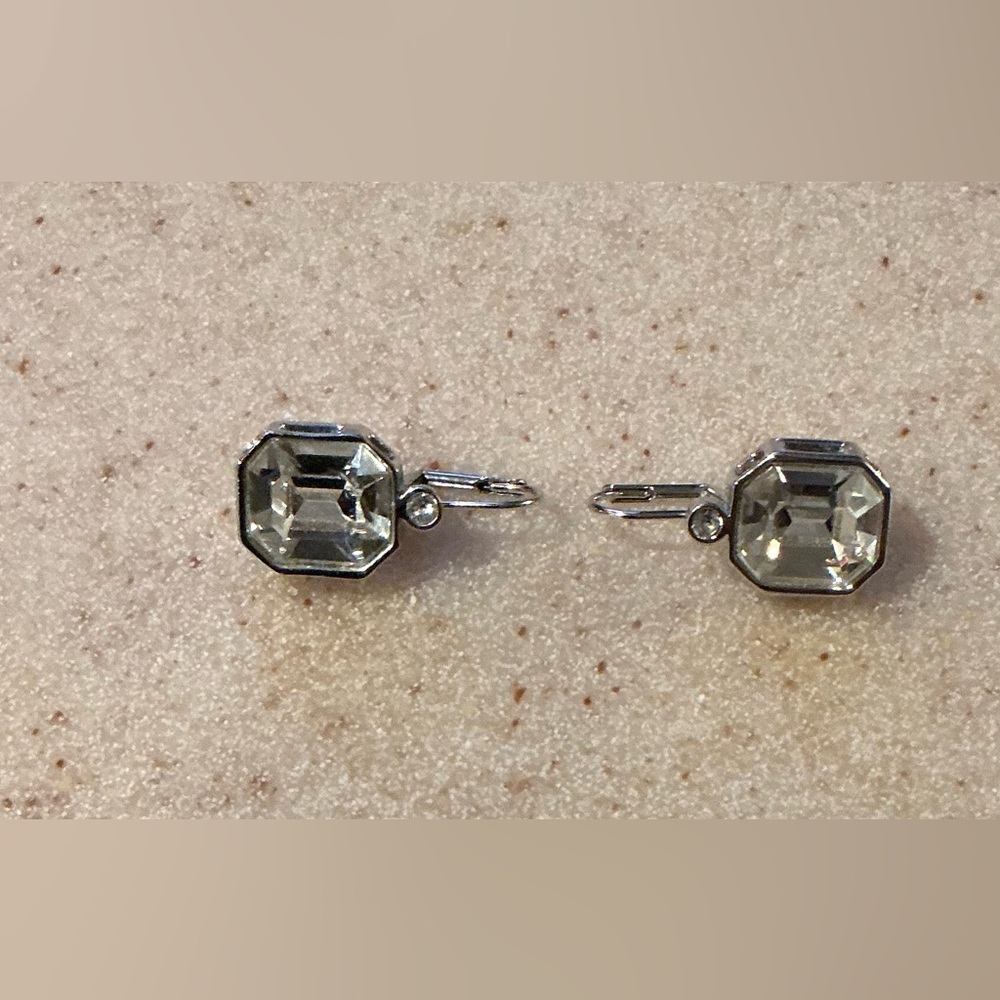 Elegant Silver Crystal Earrings